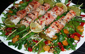 Fish skewers with Italian butter - 4 pers